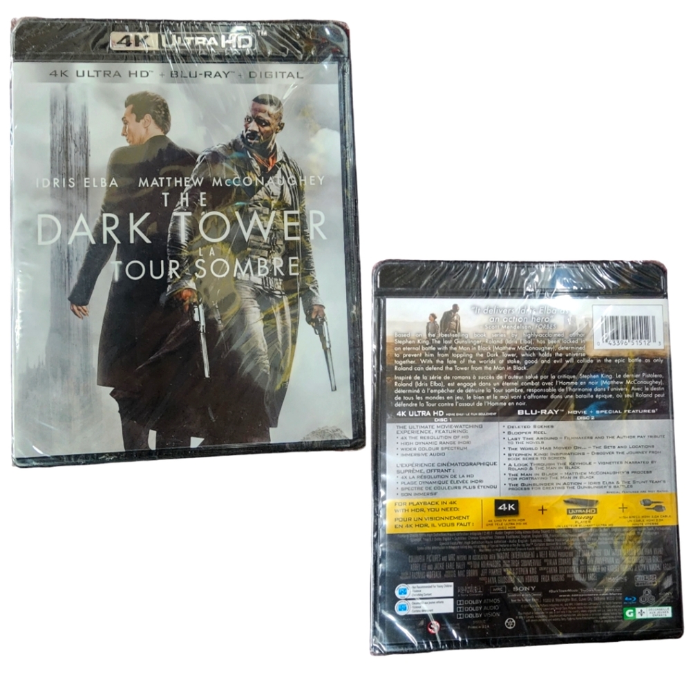 The Dark Tower 4k + Bluray + Digital Combo New